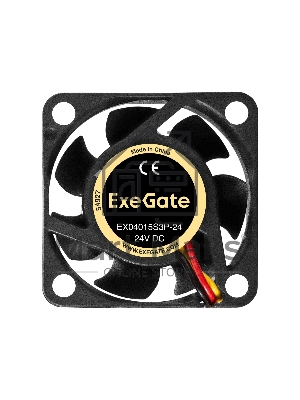 Вентилятор для корпуса ExeGate EX04015S3P-24 черный, 40 мм, 7500 об/мин, 32.6 дБ, 3 pin