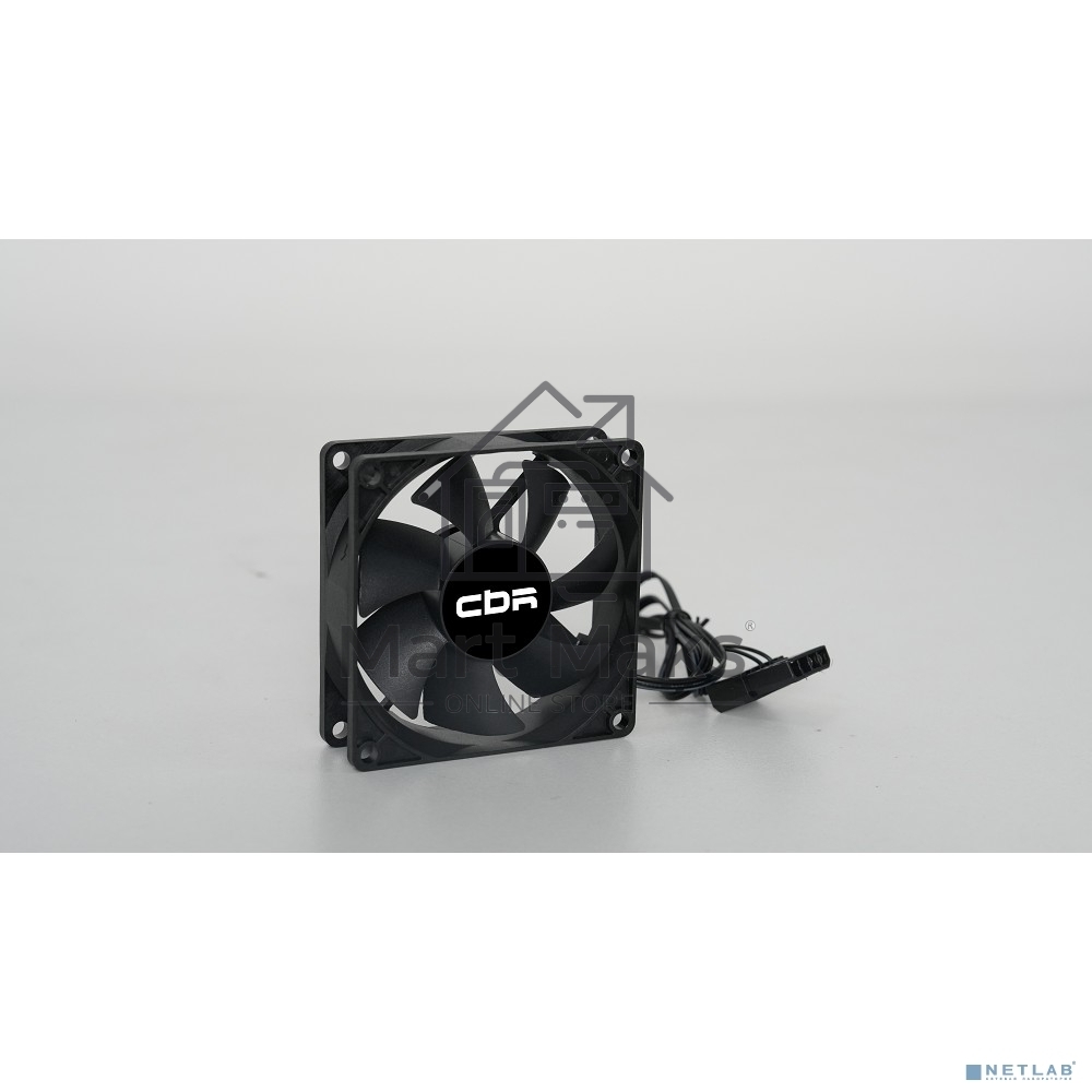 Вентилятор для корпуса CBR CBR-CF-8025-1600B черный, 80 мм, 1600 об/мин, 25 дБ, 3 pin