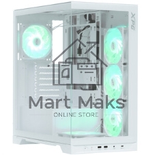 Компьютерный корпус XPG INVADER X WHITE (INVADERXMT-WHCWW) Mid-Tower Gaming ATX PC Case with Panoramic View, Tempered Glass Panels, and RGb Lighting Black
