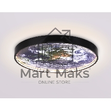 Настенно-потолочный светодиодный светильник Ambrella light FW11133 BK черный 25W LED 3000-6400K D400*38