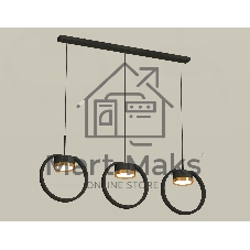 Светильник Ambrella light XB9107103/3 SBK/PYG черный песок/золото желтое полированное GX53 (C9107, N8124)