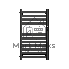 Полотенцесушитель дизайнерский электрический BAU Elite Elegant Black 80х45, подключение справа, черн