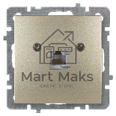 Nilson Механизм роз. 1-местн. компьютерная СУ, (RJ45 САТ6), ТУРАН-АЛЕГРА-ТОР, metallic, золото (24150445)