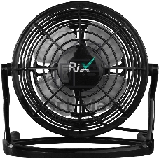 Вентилятор Rix RDF-1500USB чёрный, настольный, 2.5 Вт, 1 скорость, 10 см