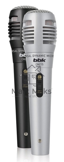 Микрофон проводной BBK CM215 2.5м черный/серебристый