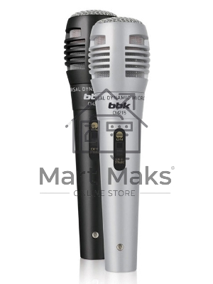 Микрофон проводной BBK CM215 2.5м черный/серебристый