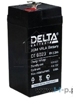 Батарея Delta DT 6023(2,3 А\ч, 6В) свинцово- кислотный аккумулятор