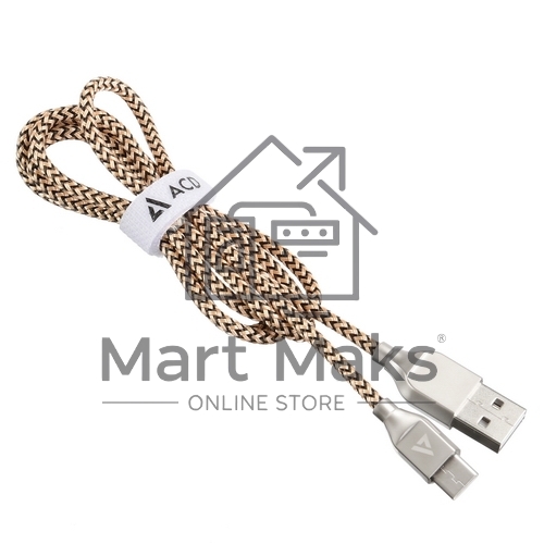 Кабель USB ACD-Titan Type-C ~ USB-A Нейлон, 1м, желто-черный (ACD-U927-C2Y)