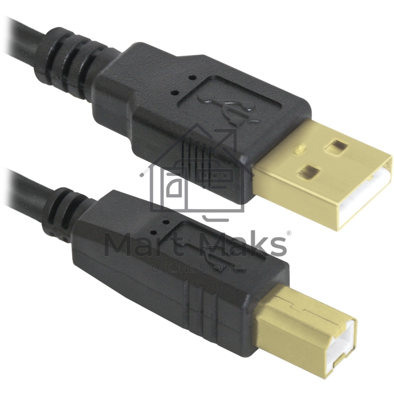 Кабель Defender USB04-10 PRO Кабель USB 2.0 для соед. 3.0м AM/BM, зол.конт, 2фер.фил.