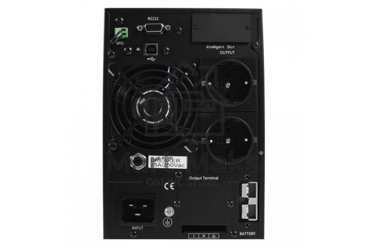 Источник бесперебойного питания Powerman Online 3000 Plus Black external battery pack (not included)(БЕЗ БАТАРЕИ)