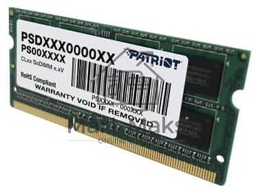 Оперативная память Patriot, DDR4, 16GB (1x16 GB), 2400 MHz, CL17, SO-DIMM