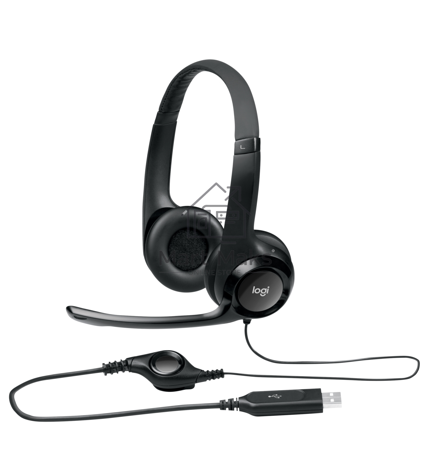 Гарнитура Logitech Headset Logitech H390 USB черный