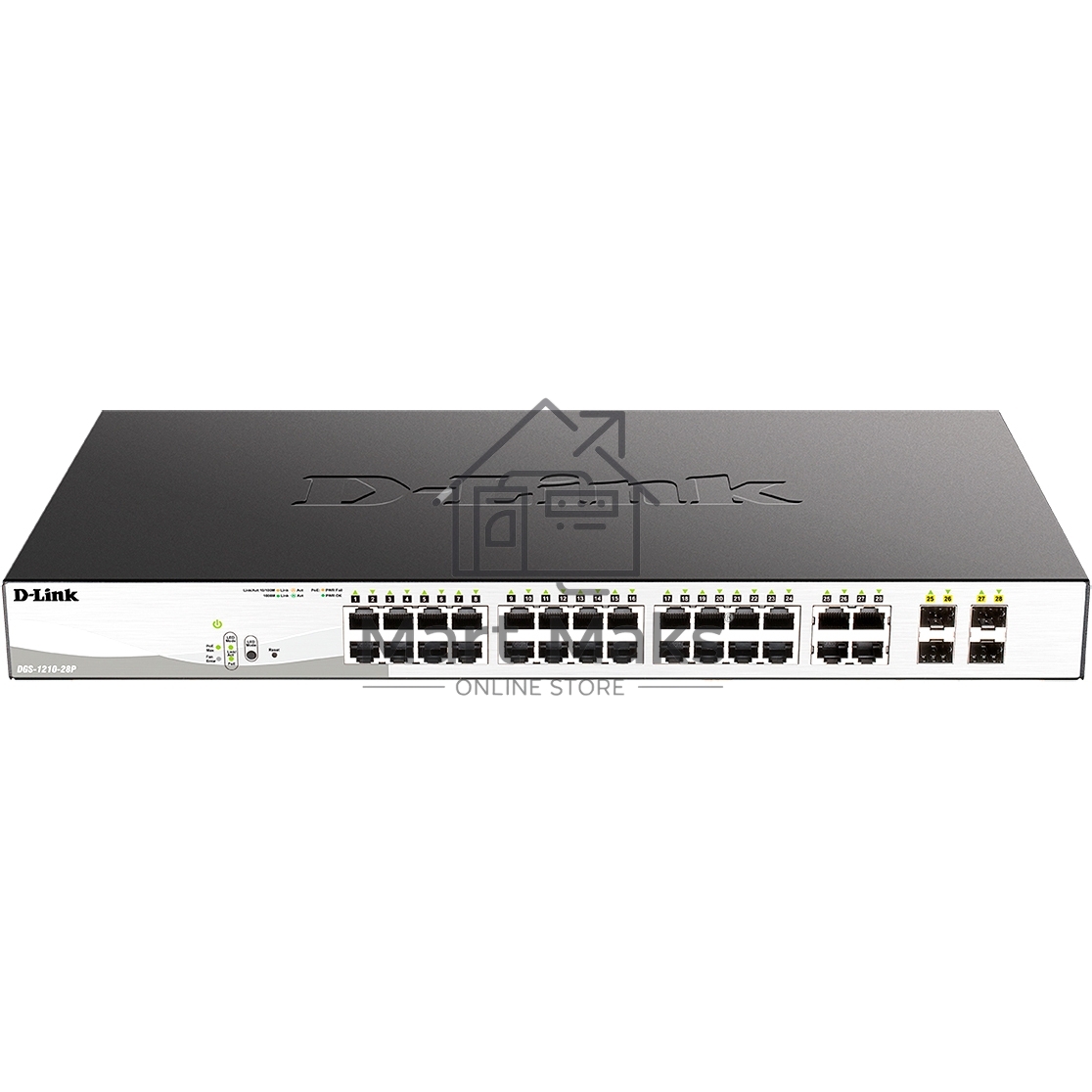 Коммутатор DGS-1210-28P/F5A Настраиваемый L2 PoE-коммутатор, 24x1000Base-T, 4хCombo 1000Base-T/SFP
