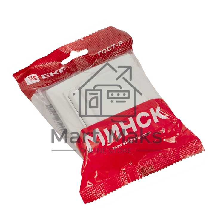 Розетка 1-мест. СП с/з с крышкой 16А белый с защ. штор. IP44 EKF ERR16-029-100-44 EKF Минск