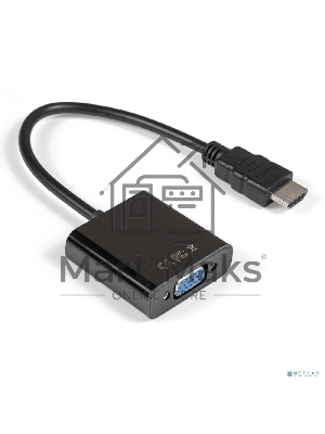 Кабель-переходник ExeGate EX284926RUS HDMI-VGA ExeGate EX-HDMIM-VGAF-0.15 (19M/15F, 0,15м)