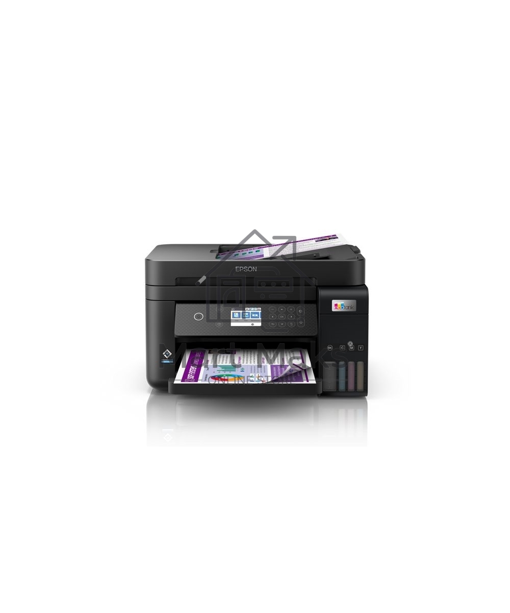 МФУ струйный Epson EcoTank L6270, A4, цветной, печ. до 33/15.5 стр/мин. (ч/б/цв.), 1200 x 4800 dpi (печ.), 1200x2400dpi (скан.), USB, RJ-45, Wi-Fi