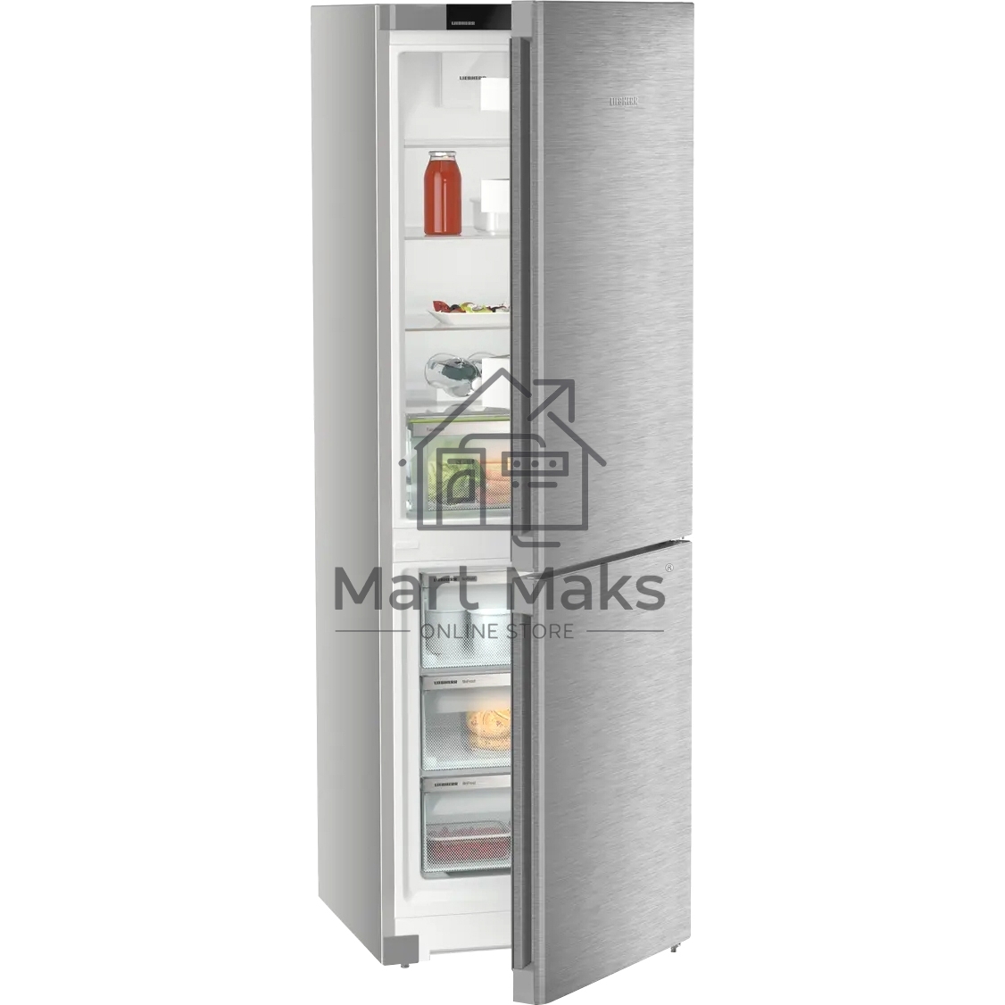 Холодильник Liebherr CNsdc 5203-22 001 серебристый двухкамерный 225/94 л морозилка снизу, No Frost