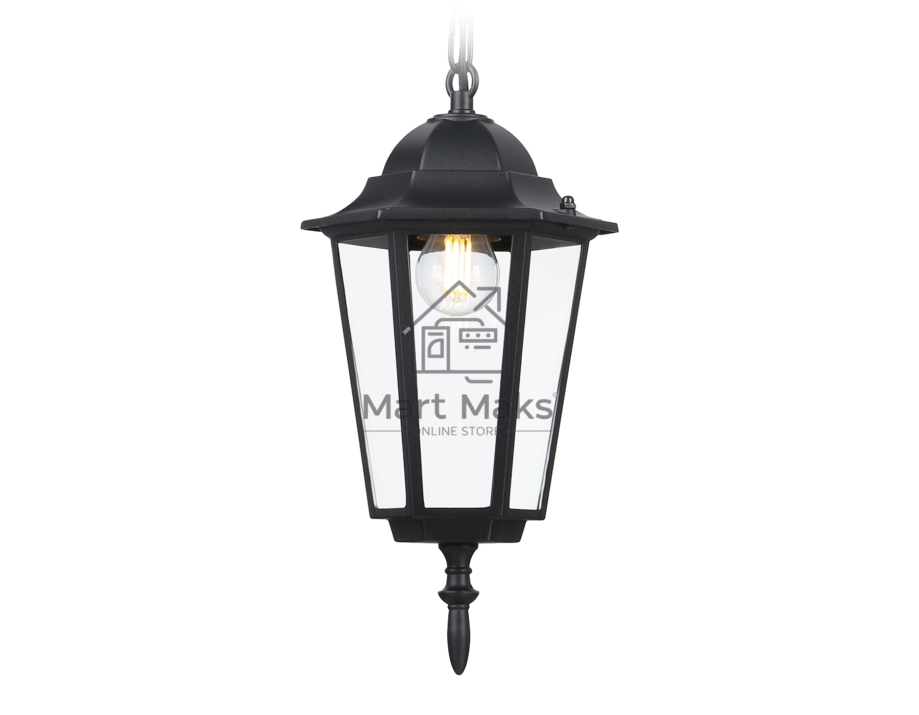 Светильник Ambrella light ST2029 BK/CL черный/прозрачный IP54 E27 max 40W D150*780