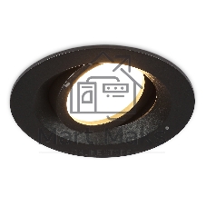 Встраиваемый поворотный точечный светильник Ambrella light TN102742 BK черный IP20 GU5.3 D95*25