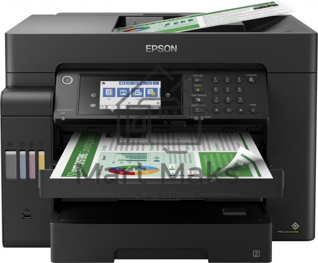МФУ струйный Epson L15150, (A3, ADF, duplex, 35 стр./мин., Ethernet, Wi-Fi черный)