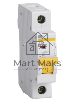 Выключатель автоматический модульный 1п B 10А 4.5кА ВА47-29 ИЭК MVA20-1-010-B