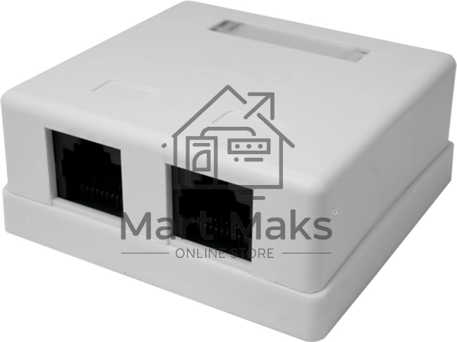 Розетка Suprlan 10-0309-1, наклад. RJ45 2 кат.5E UTP