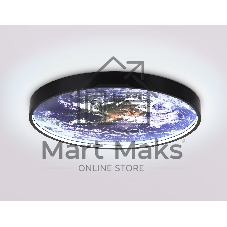 Настенно-потолочный светодиодный светильник Ambrella light FW11133 BK черный 25W LED 3000-6400K D400*38