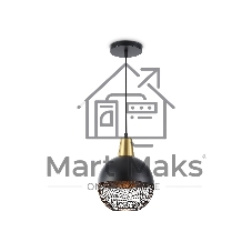 Светильник Ambrella light TR8504 BK/CP черный/медь E27 max 60W D200*1000