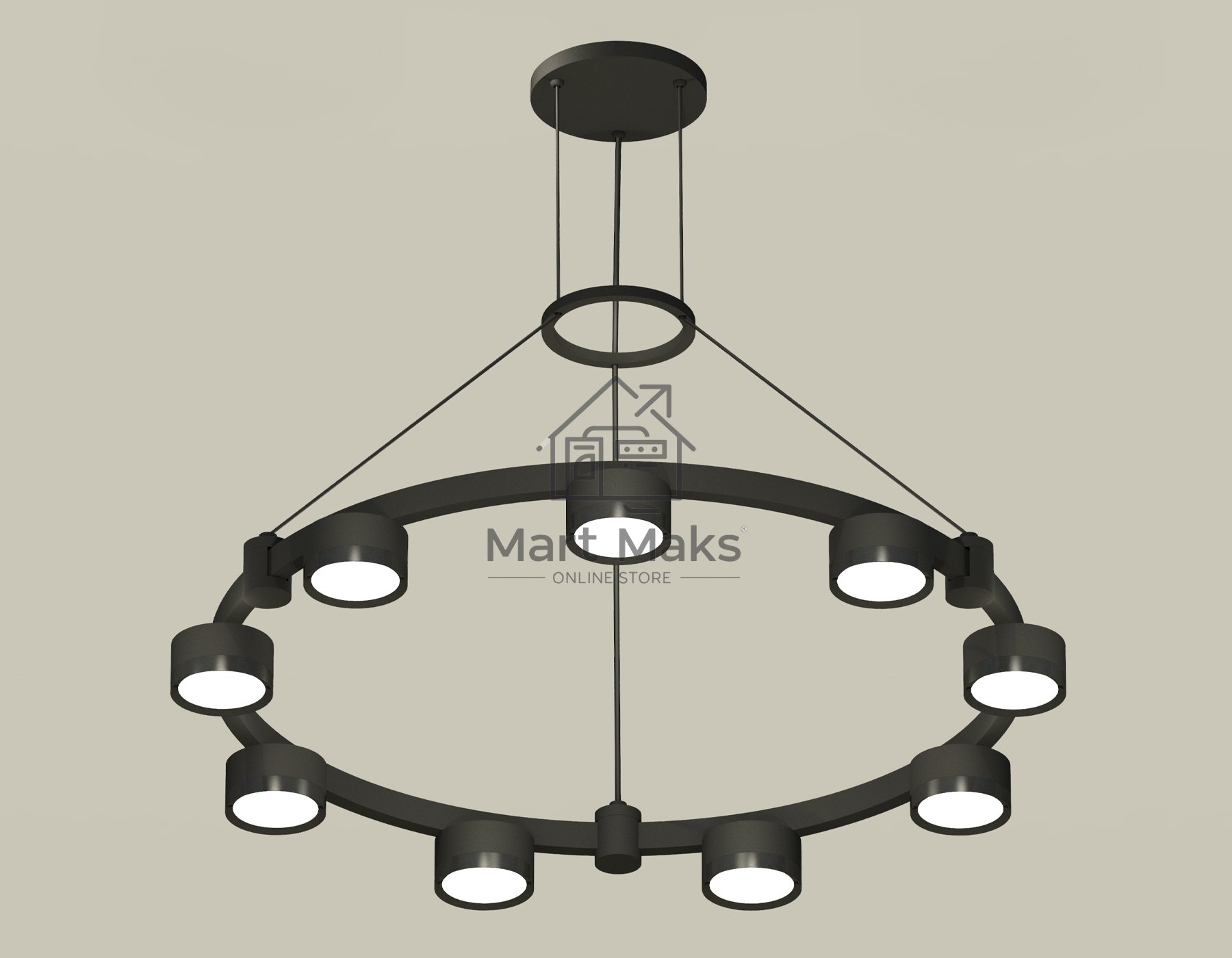 Светильник Ambrella light XR92051800/9 SBK/PBK черный песок/черный полированный GX53 (A9205, C9242, N8113)