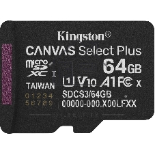 Флеш карта Kingston Canvas Select Plus microSDXC 64Gb C10 SDCS3/64GbSP