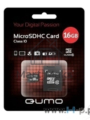 Флеш карта QUMO QM16GMICSDHC10U1 16Gb MicroSDHC Class 10 UHS-I, SD adapter Флеш карта QUMO QM16GMICSDHC10U1 16Gb MicroSDHC Class 10 UHS-I, SD adapter