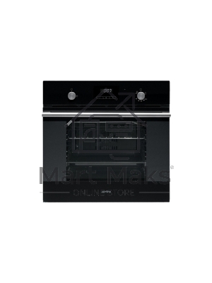 Встраиваемая газовая духовка Korting OGG 771 CFN / 59.7 х 59.6 x 56.5, газовая, газовый гриль, конвекция, дисплей Cold White с сенсорным управлением, газ-контроль, электроподжиг, телескопические направляющие на 1 уровне, черная