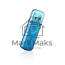 Флешка USB Silicon Power Helios 101 (SP016GBUF2101V1B), 16Gb, USB 2.0, Type-A, R/W 18/12, голубой