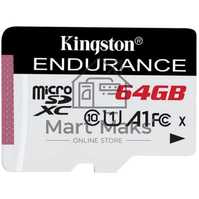 Флеш карта microSD 64GB Kingston microSDНC Class 10 A1 UHS-I Endurance 95R/30W Card Only