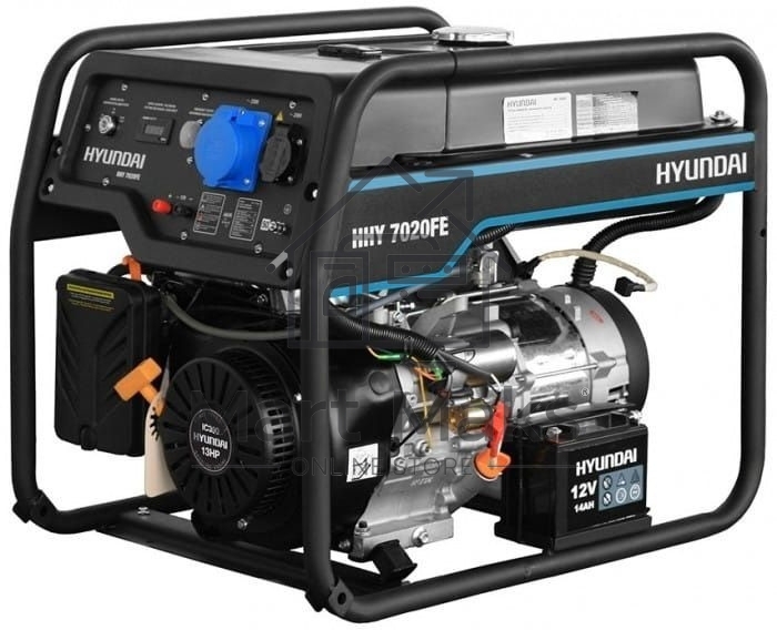 Электрогенератор бензиновый Hyundai HHY 7020FE, 5.5 кВт, 73 дБ, 81.5 кг