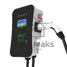 Зарядная станция S'OK Green Energy M3W Series Wallbox EV Charger SM3W31116542-7wf, 3-phase, 11kw (16a/ 380v), OCPP 1.6J, RFID, WiFi, LAN, уровень защиты IP54, кабель 7.5м