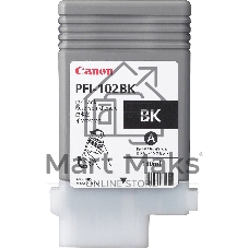 Картридж струйный Canon PFI-102Bk (0895B001) черный (130 мл.) для Canon iPF605, iPF610, iPF650, iPF655, iPF710, iPF750, iPF755, LP17, iPF510
