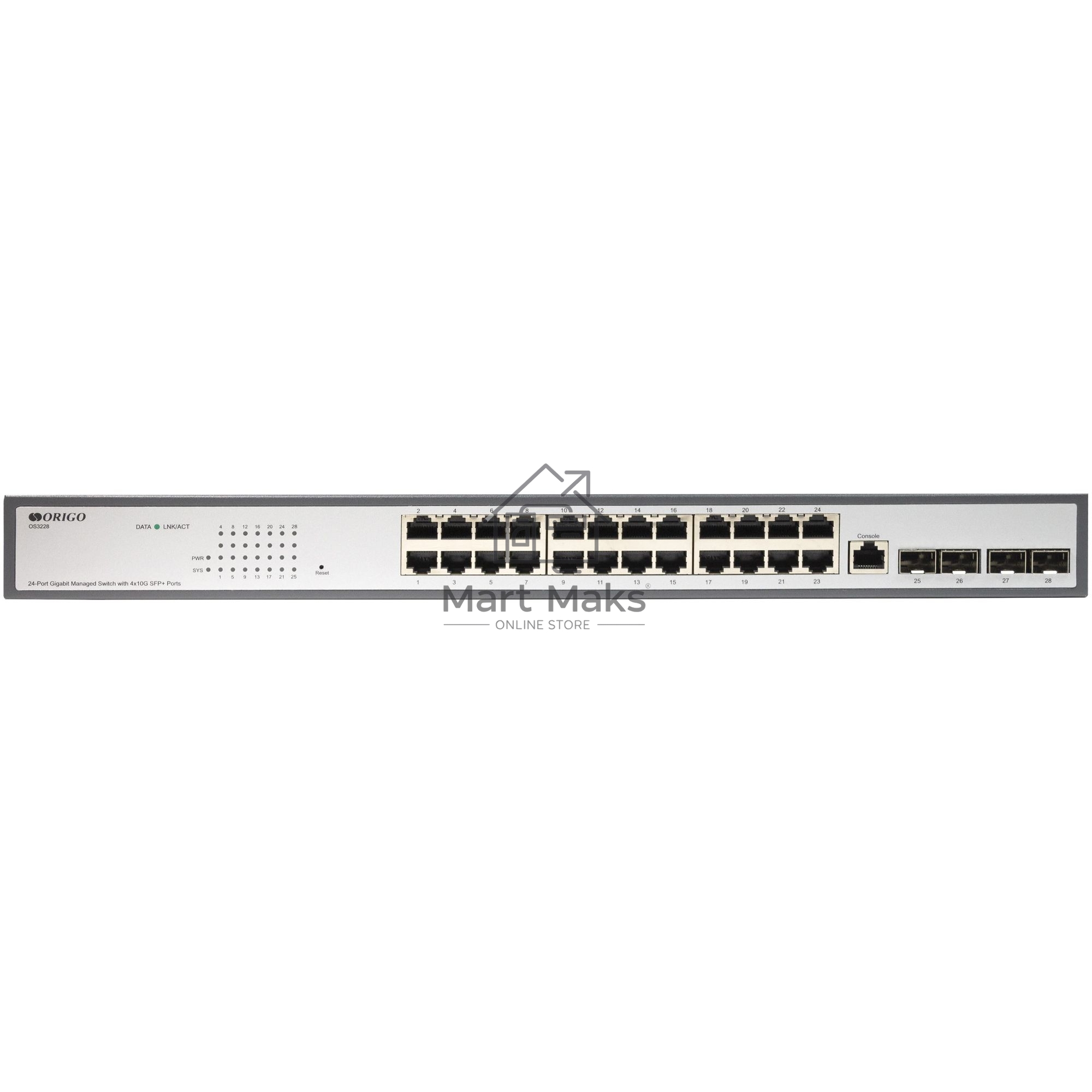 Настраиваемый L2 коммутатор ORIGO OS2328/A1A 24x1000Base-T, 4xCombo 1000Base-T/SFP, комплект для установки в 19