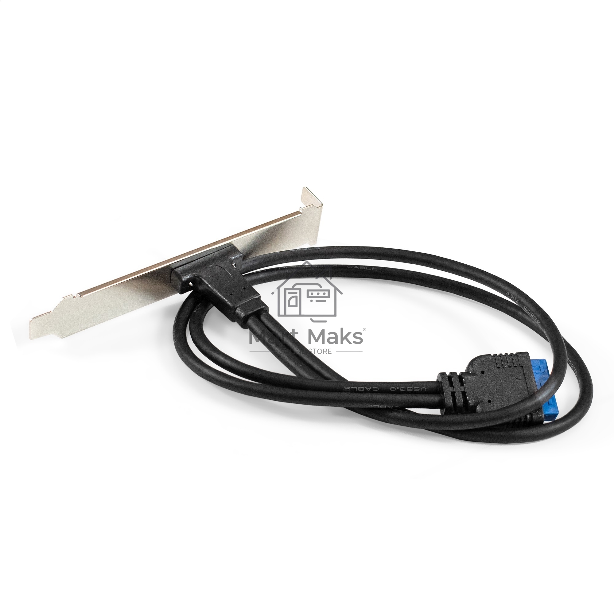 Планка портов в корпус Type-C ExeGate BrctUSB3-1C (USB 3.2 Gen1 20pin (IDC 20pin F) --> USB 3.2 Gen1 Type-Cf, кабель 30см)