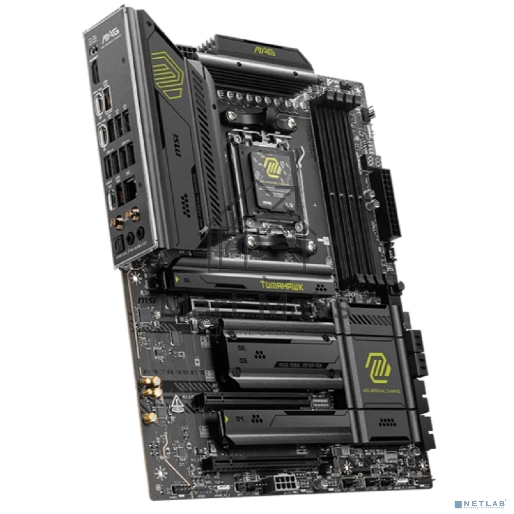 Материнская плата MSI MAG X870E TOMAHAWK WIFI, AM5, AMD X870, 4xDDR5, 4xSATA, 4xM.2, 1xPCI-E 5.0 x16, 1xPCI-E 4.0 x4, 1xPCI-E 3.0 x1, 1xHDMI, 2xUSB Type-C, 1x5Gb LAN, 2xUSB-A 3.2 Gen 2, 3xUSB-A 3.2 Gen 1, 4xUSB-A 2.0, 7.1, Wi-Fi 7, ATX