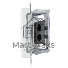 Механизм розетки TV 1-м СП Glossa проходной 4DB белый SchE GSL000192