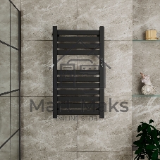 Полотенцесушитель дизайнерский электрический BAU Elite Elegant Black 80х45, подключение справа, черн