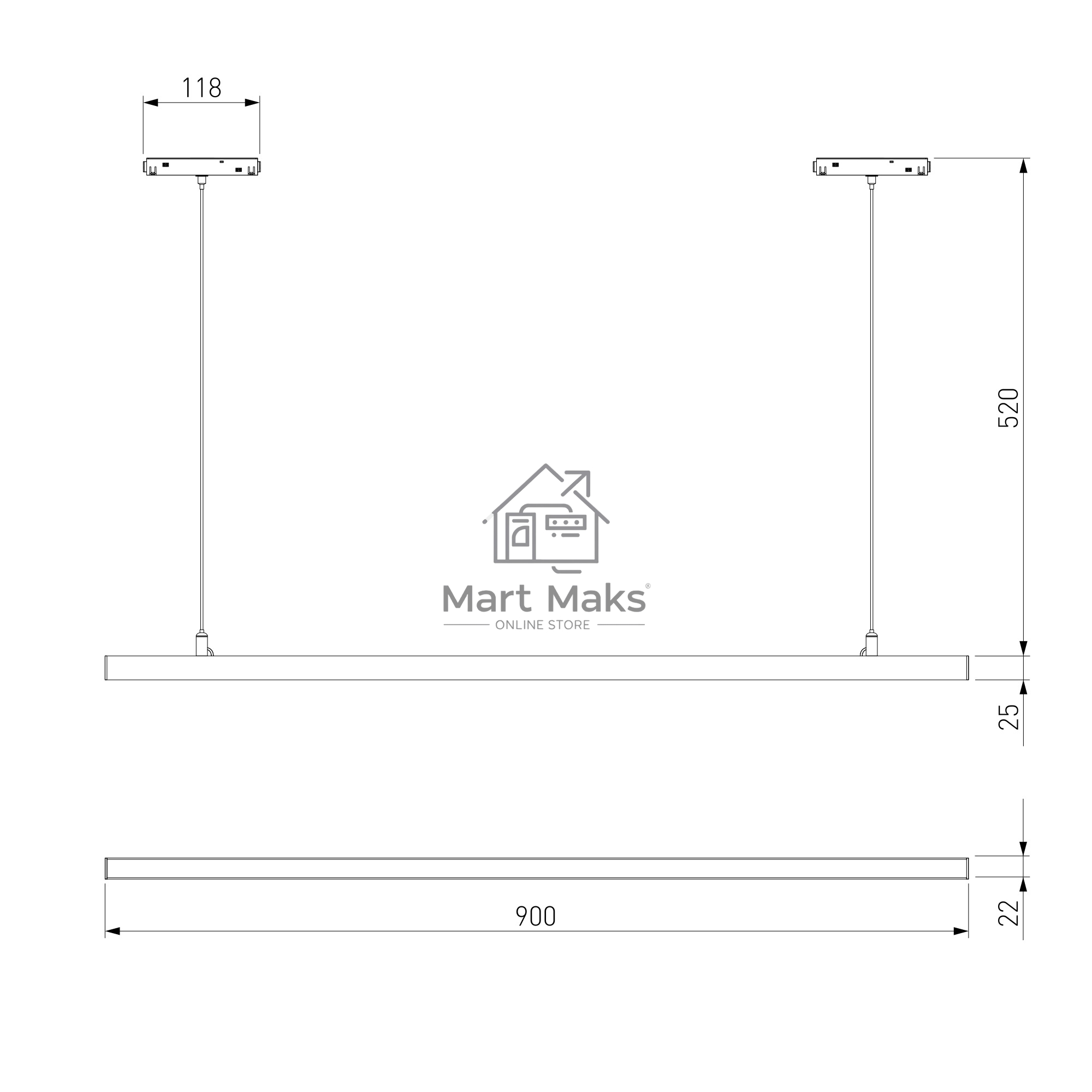 Трековый светильник Slim Magnetic 30W 4000K Milo (чёрный) 85105/01