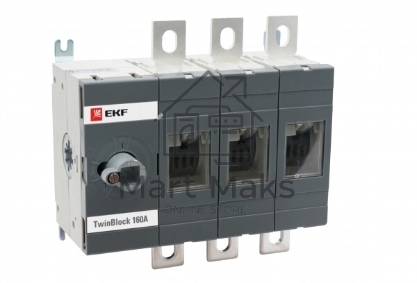 Рубильник 3п 160А без рукоятки управления TwinBlock PROxima EKF tb-s-160-3p