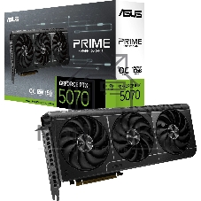Видеокарта ASUS GeForce RTX 5070 PRIME OC Edition, 12 GB GDDR7, 192 bit, 3xDisplayPort, HDMI, GPU 2330 MHz