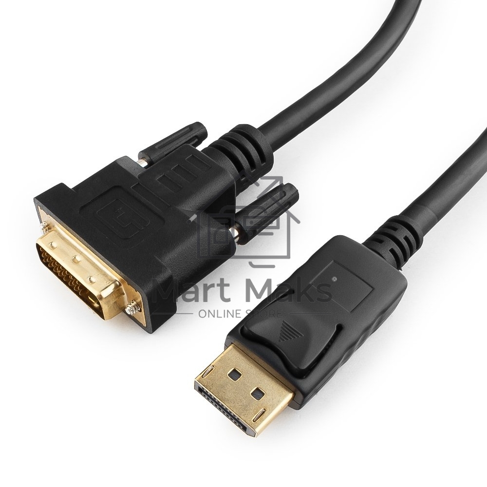 Кабель DisplayPort-DVI Gembird/Cablexpert 1м, 20M/19M, черный, экран, пакет(CC-DPM-DVIM-1M)