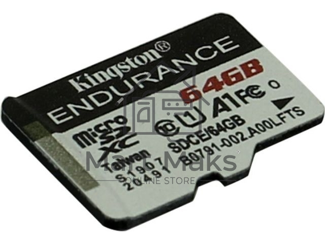 Флеш карта microSD 64GB Kingston microSDНC Class 10 A1 UHS-I Endurance 95R/30W Card Only