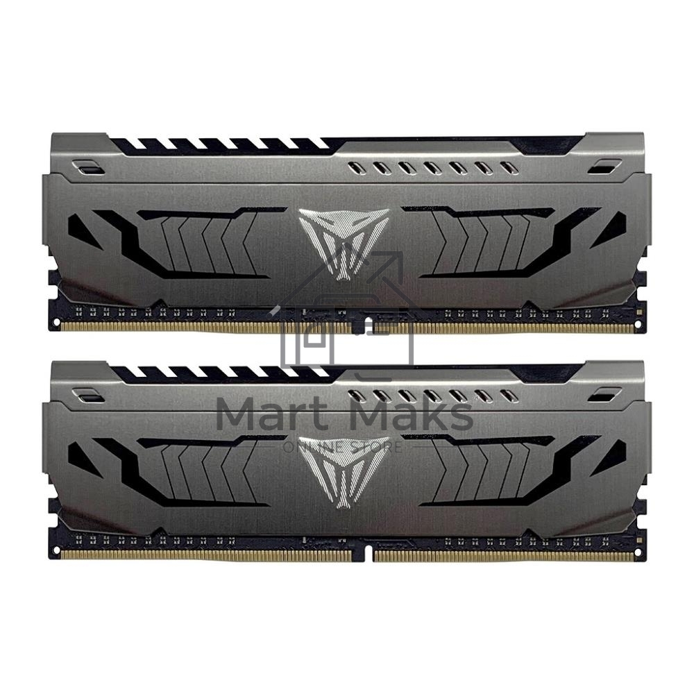 Оперативная память Patriot Viper Steel, DDR4, 8GB (2x4GB), 3200MHz, CL16, DIMM, с радиатором, черный