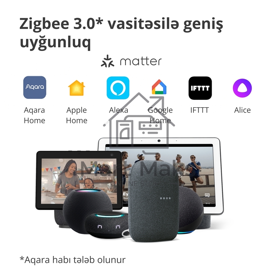 Термоголовка Aqara Smart Radiator Thermostat E1 (SRTS-A01) для радиат. резьбовой