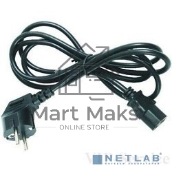 Кабель компьютер - розетка 3m 220V (Европейский стандарт) VCOM/TELECOM